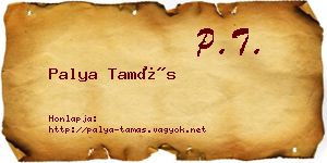 Palya Tamás névjegykártya
